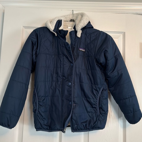 Patagonia kids hooded lined coat-warm excellent condition